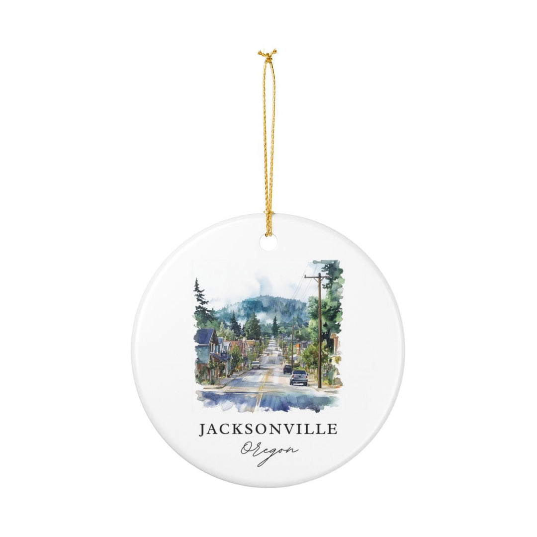 Jacksonville Oregon USA Ornament: Unique Jacksonville Souvenir, Jacksonville Oregon Xmas Decor, and Authentic Jacksonville Gift