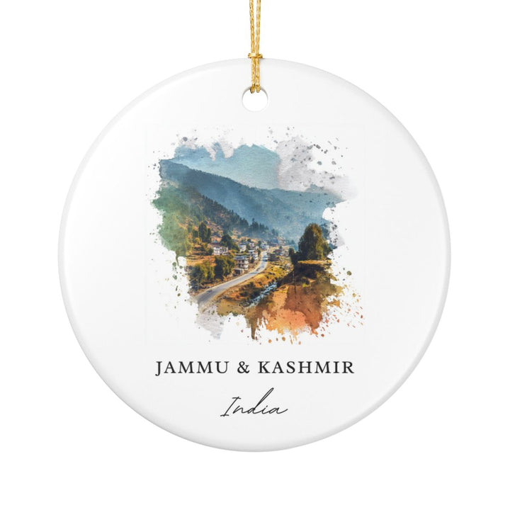 Jammu and Kashmir India Ornament: Unique Jammu and Kashmir Souvenir, Jammu and Kashmir India Xmas Decor, and Authentic Jammu and Kashmir Gift