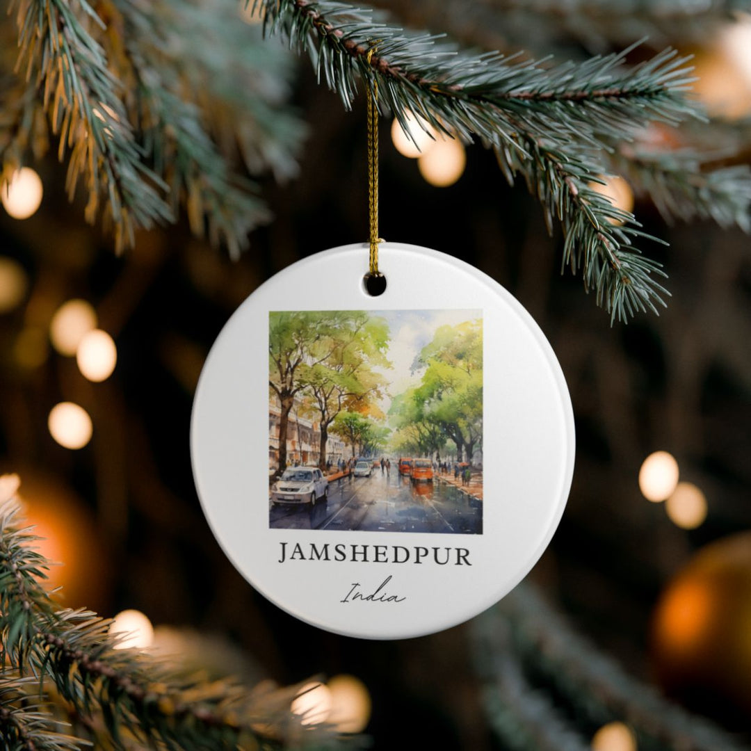 Jamshedpur India Ornament: Unique Jamshedpur Souvenir, Jamshedpur India Xmas Decor, and Authentic Jamshedpur Gift