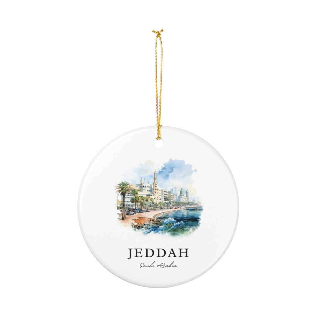 Jeddah Saudi Arabia Ornament: Unique Jeddah Souvenir, Jeddah Saudi Arabia Xmas Decor, and Authentic Jeddah Gift