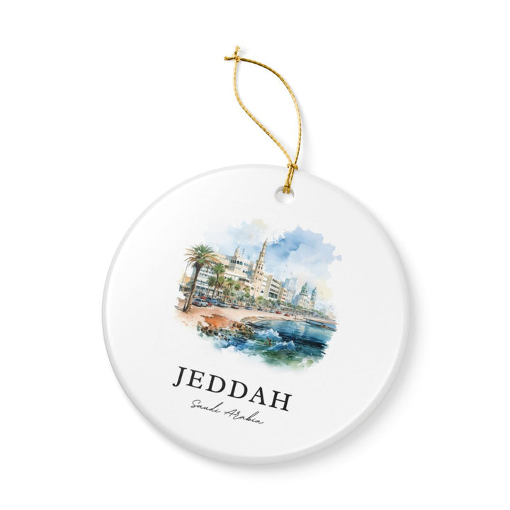 Jeddah Saudi Arabia Ornament: Unique Jeddah Souvenir, Jeddah Saudi Arabia Xmas Decor, and Authentic Jeddah Gift