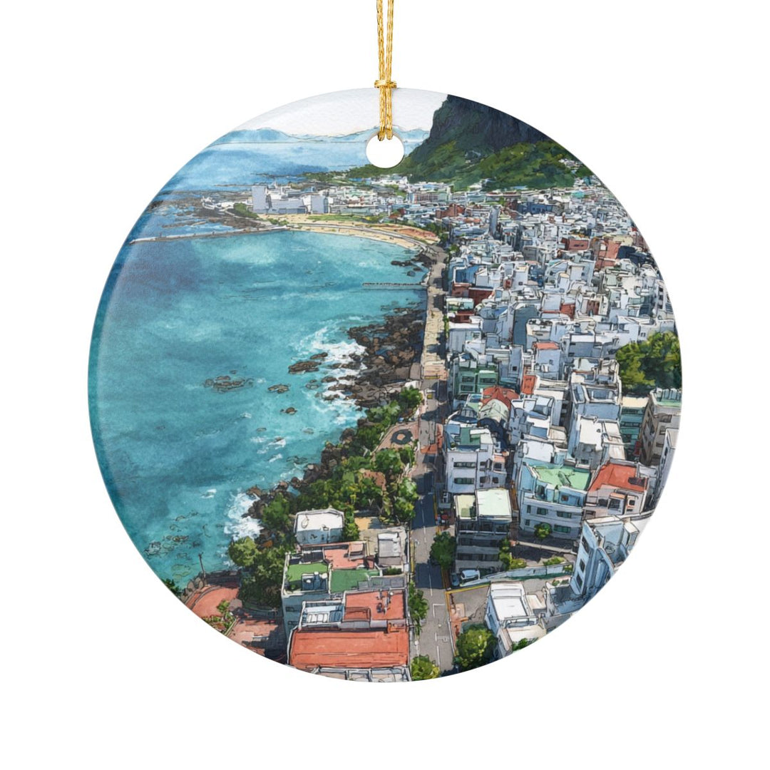 Jeju City South Korea Ornament: Unique Jeju City Souvenir, Jeju City South Korea Xmas Decor, and Authentic Jeju City Gift