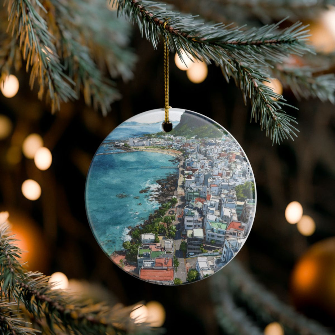 Jeju City South Korea Ornament: Unique Jeju City Souvenir, Jeju City South Korea Xmas Decor, and Authentic Jeju City Gift