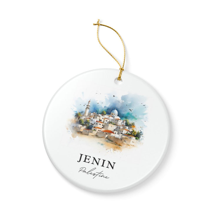 Jenin Palestine Ornament: Unique Jenin Palestine Souvenir, Jenin Palestine Xmas Decor, and Authentic Jenin Palestine Gift