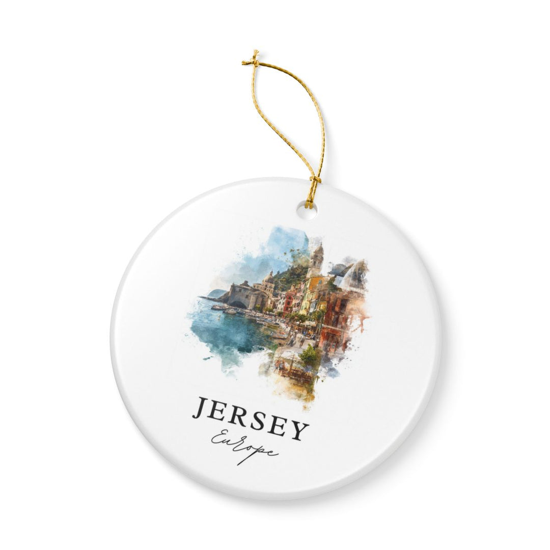Jersey Channel Islands Ornament: Unique Jersey Channel Islands Souvenir, Jersey Channel Islands Xmas Decor, and Authentic Jersey Channel Islands Gift