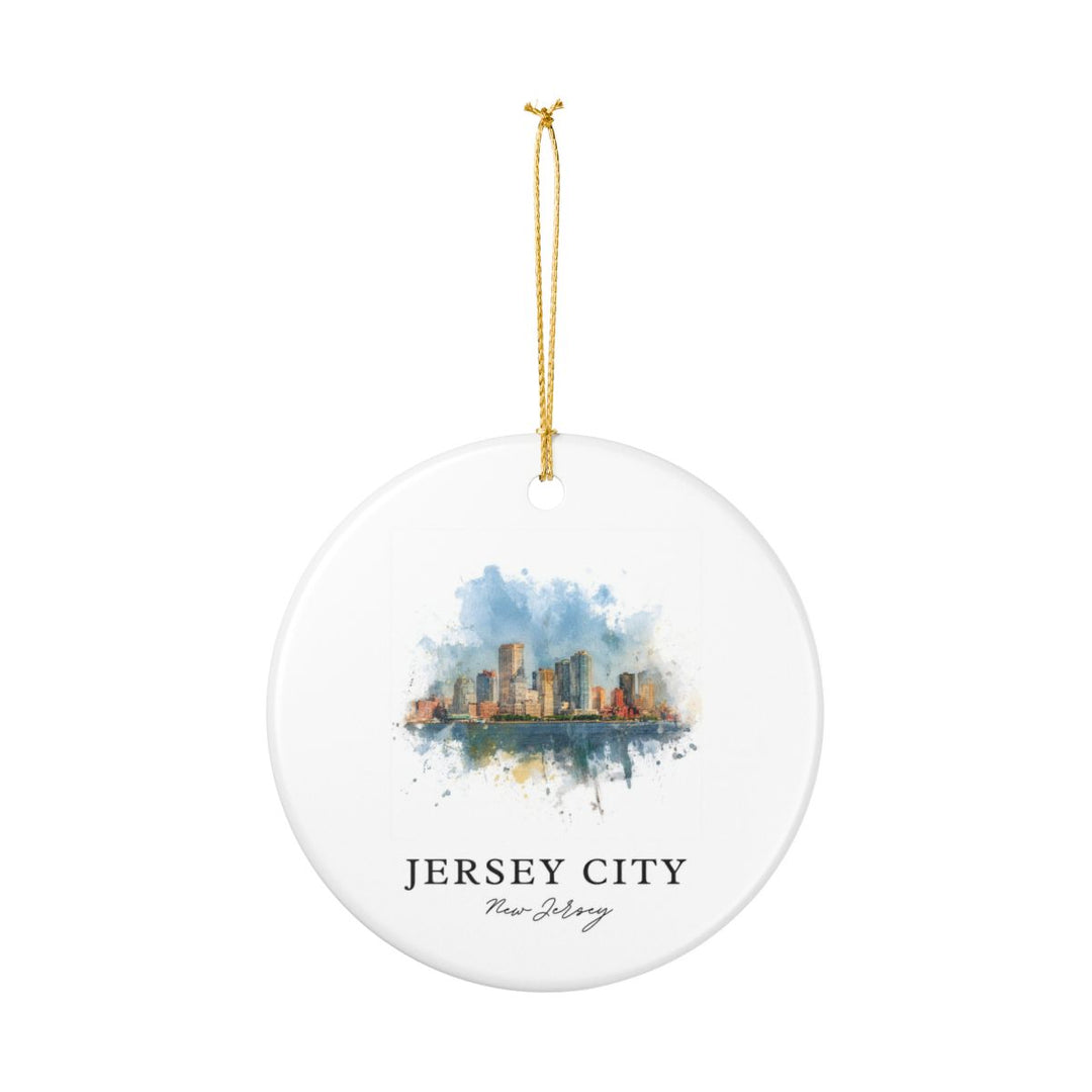 Jersey City NJ Ornament: Unique Jersey City Souvenir, Jersey City New Jersey Xmas Decor, and Authentic Jersey City Gift