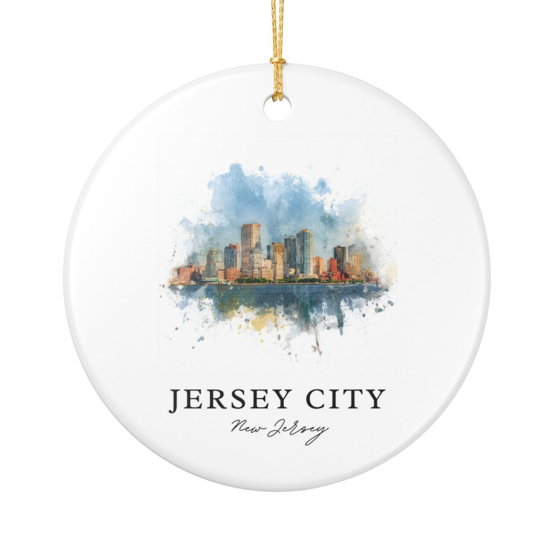Jersey City NJ Ornament: Unique Jersey City Souvenir, Jersey City New Jersey Xmas Decor, and Authentic Jersey City Gift