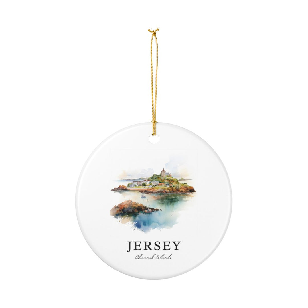 Jersey Island United Kingdom Ornament: Unique Jersey Island United Kingdom Souvenir, Jersey Island United Kingdom Xmas Decor, and Authentic Jersey Island United Kingdom Gift