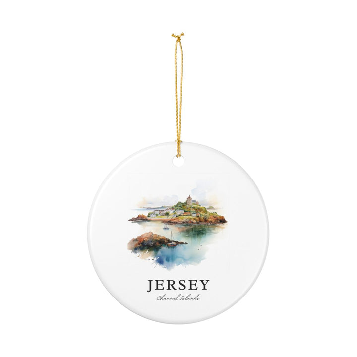 Jersey Island United Kingdom Ornament: Unique Jersey Island United Kingdom Souvenir, Jersey Island United Kingdom Xmas Decor, and Authentic Jersey Island United Kingdom Gift