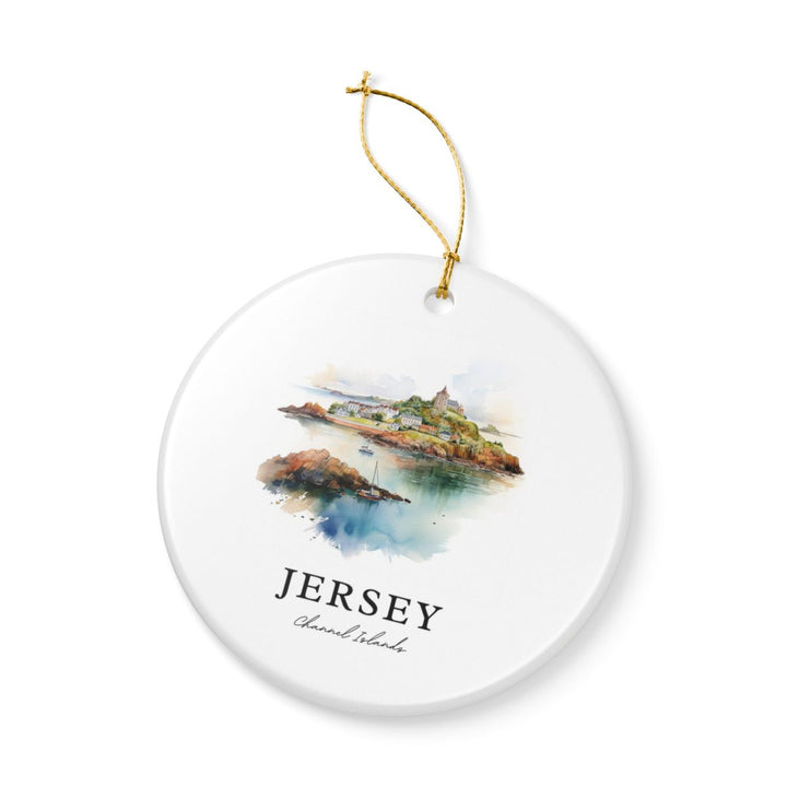 Jersey Island United Kingdom Ornament: Unique Jersey Island United Kingdom Souvenir, Jersey Island United Kingdom Xmas Decor, and Authentic Jersey Island United Kingdom Gift