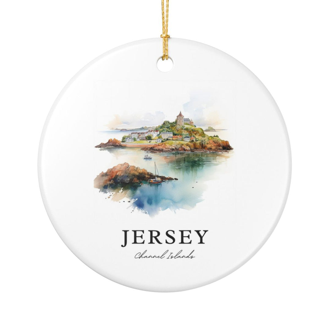 Jersey Island United Kingdom Ornament: Unique Jersey Island United Kingdom Souvenir, Jersey Island United Kingdom Xmas Decor, and Authentic Jersey Island United Kingdom Gift