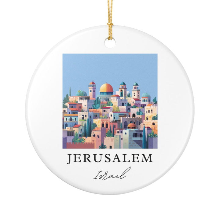 Jerusalem Israel Ornament: Unique Jerusalem Souvenir, Jerusalem Israel Xmas Decor, and Authentic Jerusalem Gift
