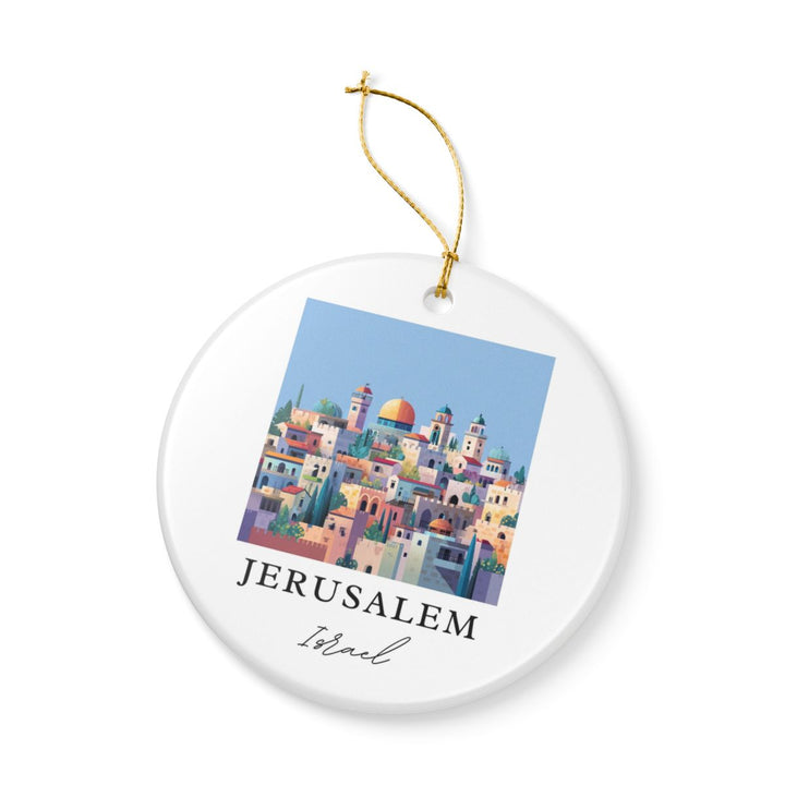 Jerusalem Israel Ornament: Unique Jerusalem Souvenir, Jerusalem Israel Xmas Decor, and Authentic Jerusalem Gift