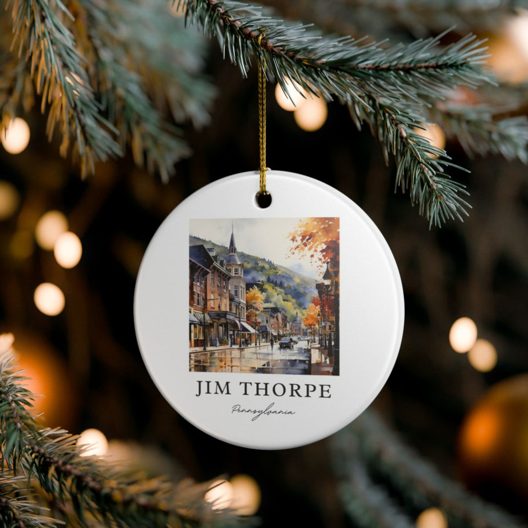 Jim Thorpe Pennsylvania Ornament: Unique Jim Thorpe Pennsylvania Souvenir, Jim Thorpe Pennsylvania Xmas Decor, and Authentic Jim Thorpe Pennsylvania Gift