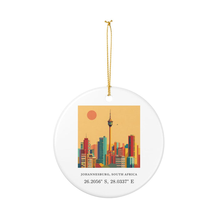 Johannesburg South Africa Ornament: Unique Johannesburg Souvenir, Johannesburg South Africa Xmas Decor, and Authentic Johannesburg Gift