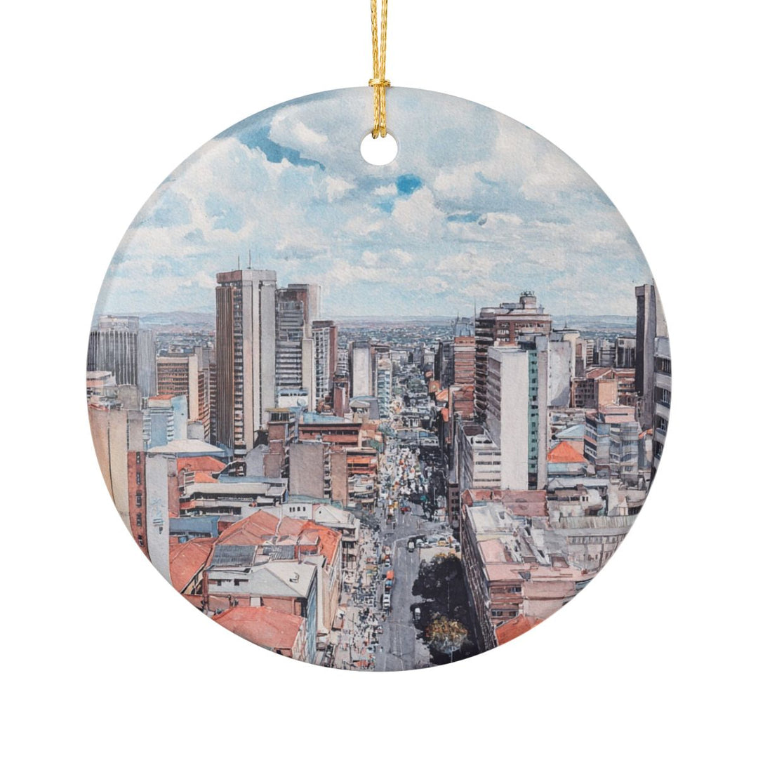 Johannesburg South Africa Ornament: Unique Johannesburg Souvenir, Johannesburg South Africa Xmas Decor, and Authentic Johannesburg Gift