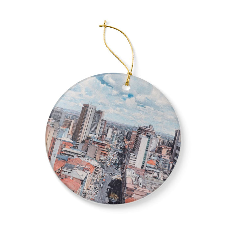 Johannesburg South Africa Ornament: Unique Johannesburg Souvenir, Johannesburg South Africa Xmas Decor, and Authentic Johannesburg Gift