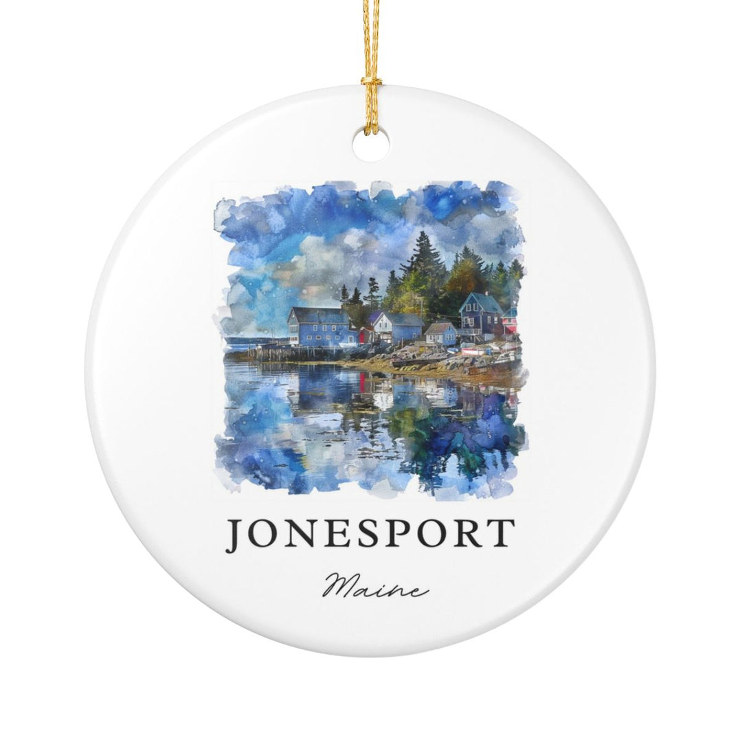 Jonesport Maine Ornament: Unique Jonesport Maine Souvenir, Jonesport Maine Xmas Decor, and Authentic Jonesport Maine Gift
