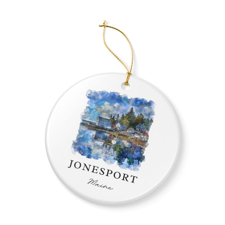 Jonesport Maine Ornament: Unique Jonesport Maine Souvenir, Jonesport Maine Xmas Decor, and Authentic Jonesport Maine Gift