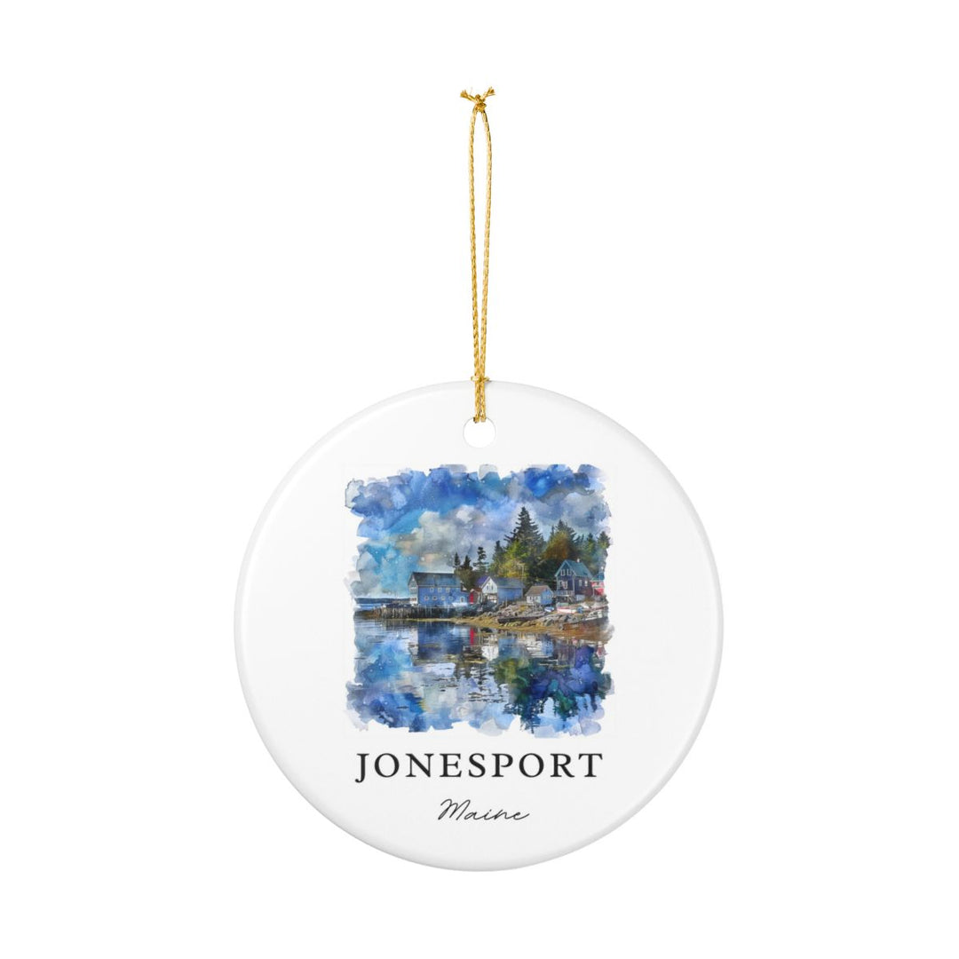 Jonesport Maine Ornament: Unique Jonesport Maine Souvenir, Jonesport Maine Xmas Decor, and Authentic Jonesport Maine Gift