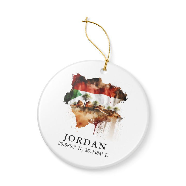 Jordan Ornament: Unique Jordan Souvenir, Jordan Xmas Decor, and Authentic Jordan Gift