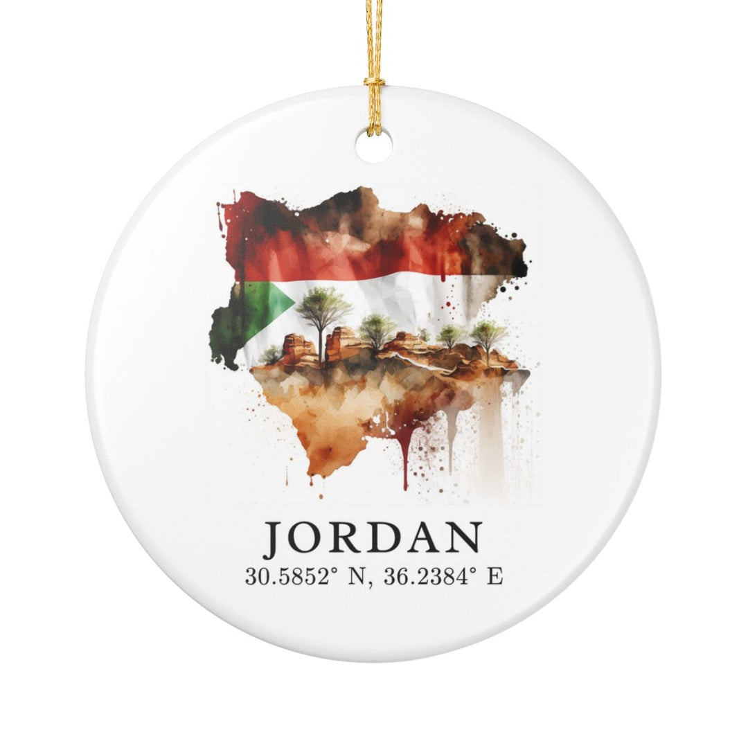 Jordan Ornament: Unique Jordan Souvenir, Jordan Xmas Decor, and Authentic Jordan Gift