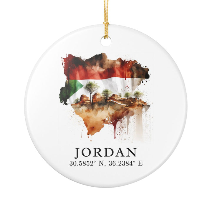 Jordan Ornament: Unique Jordan Souvenir, Jordan Xmas Decor, and Authentic Jordan Gift