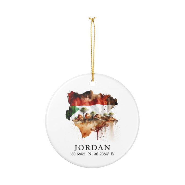 Jordan Ornament: Unique Jordan Souvenir, Jordan Xmas Decor, and Authentic Jordan Gift