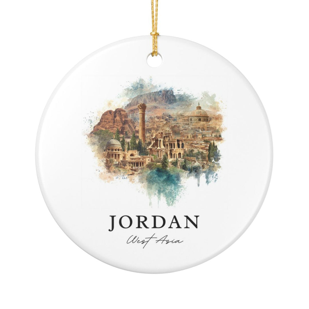 Jordan Ornament: Unique Jordan Souvenir, Jordan Xmas Decor, and Authentic Jordan Gift