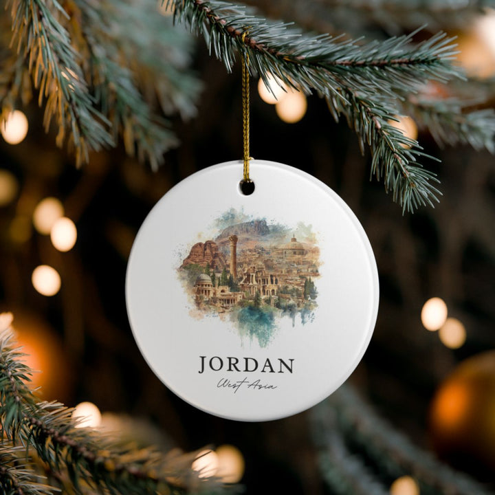 Jordan Ornament: Unique Jordan Souvenir, Jordan Xmas Decor, and Authentic Jordan Gift