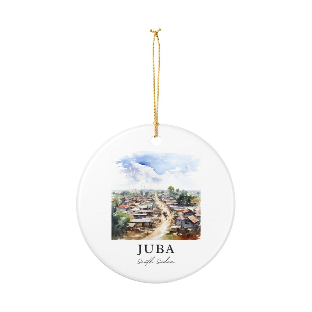 Juba South Sudan Ornament: Unique Juba South Sudan Souvenir, Juba South Sudan Xmas Decor, and Authentic Juba South Sudan Gift