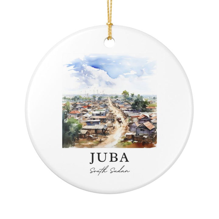 Juba South Sudan Ornament: Unique Juba South Sudan Souvenir, Juba South Sudan Xmas Decor, and Authentic Juba South Sudan Gift