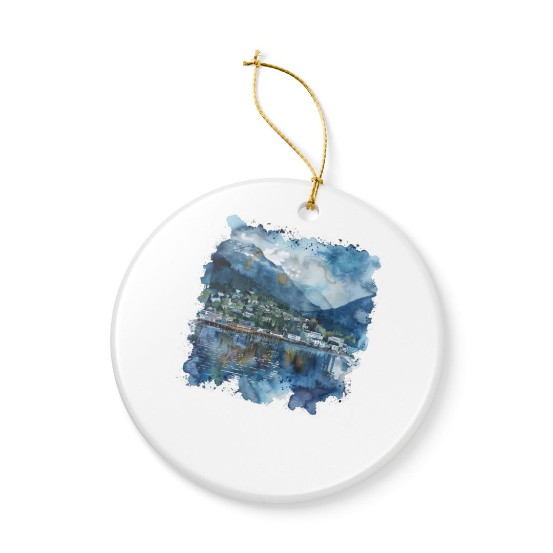 Juneau Alaska Ornament: Unique Juneau Souvenir, Juneau Alaska Xmas Decor, and Authentic Juneau Gift