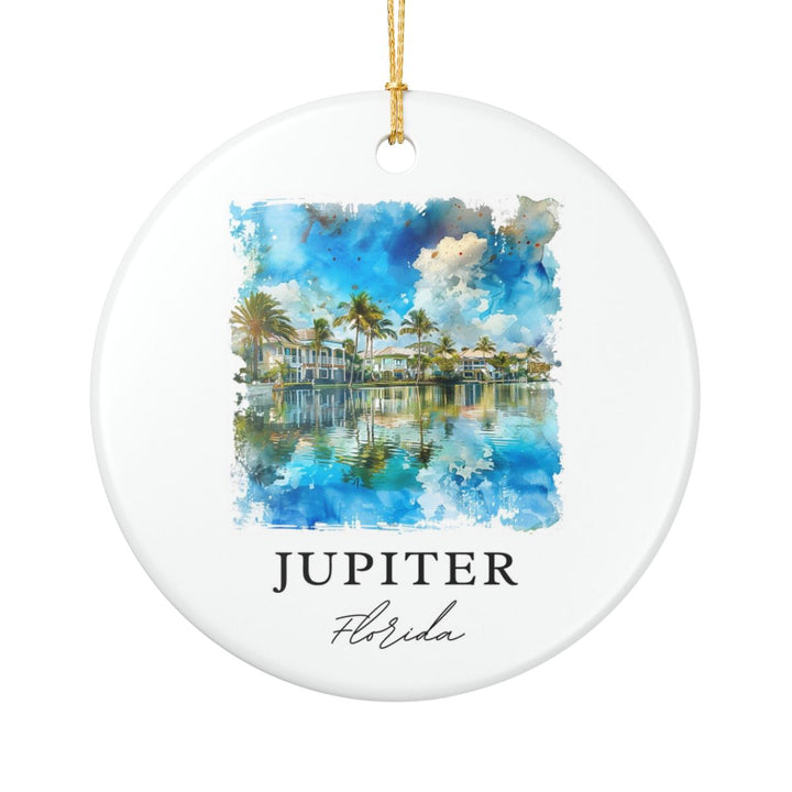 Jupiter Florida Ornament: Unique Jupiter Florida Souvenir, Jupiter Florida Xmas Decor, and Authentic Jupiter Florida Gift