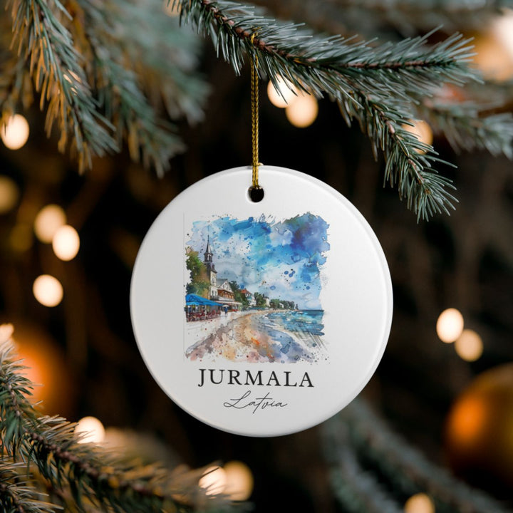 Jurmala Latvia Ornament: Unique Jurmala Souvenir, Jurmala Latvia Xmas Decor, and Authentic Jurmala Gift