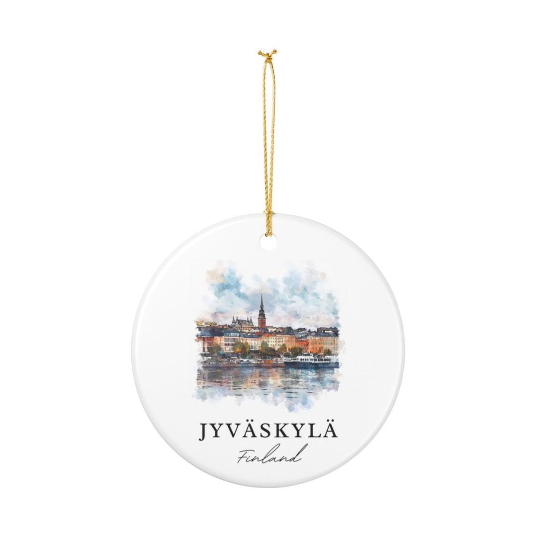 Jyväskylä Finland Ornament: Unique Jyväskylä Souvenir, Jyväskylä Finland Xmas Decor, and Authentic Jyväskylä Gift