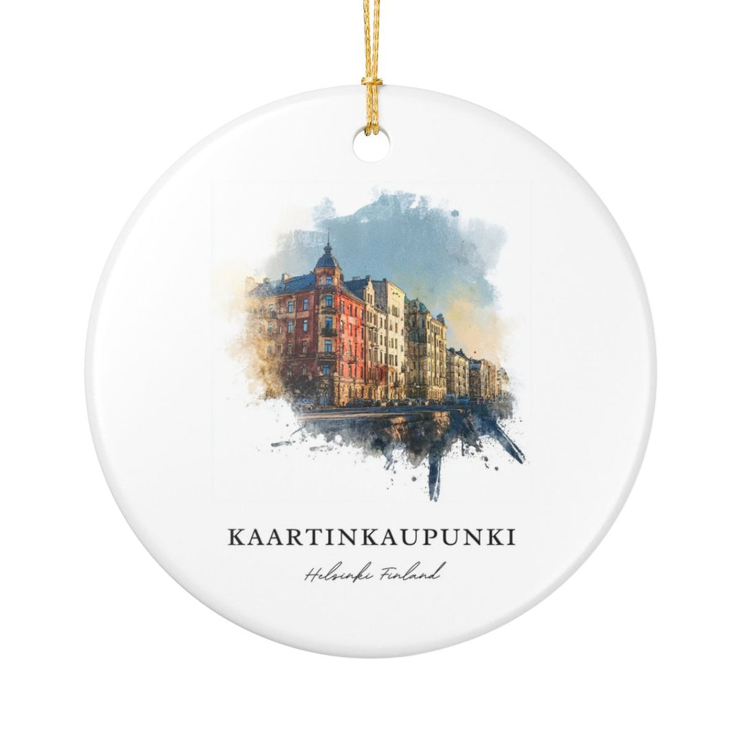 Kaartinkaupunki Helsinki Finland Ornament: Unique Kaartinkaupunki Helsinki Souvenir, Kaartinkaupunki Helsinki Finland Xmas Decor, and Authentic Kaartinkaupunki Helsinki Gift