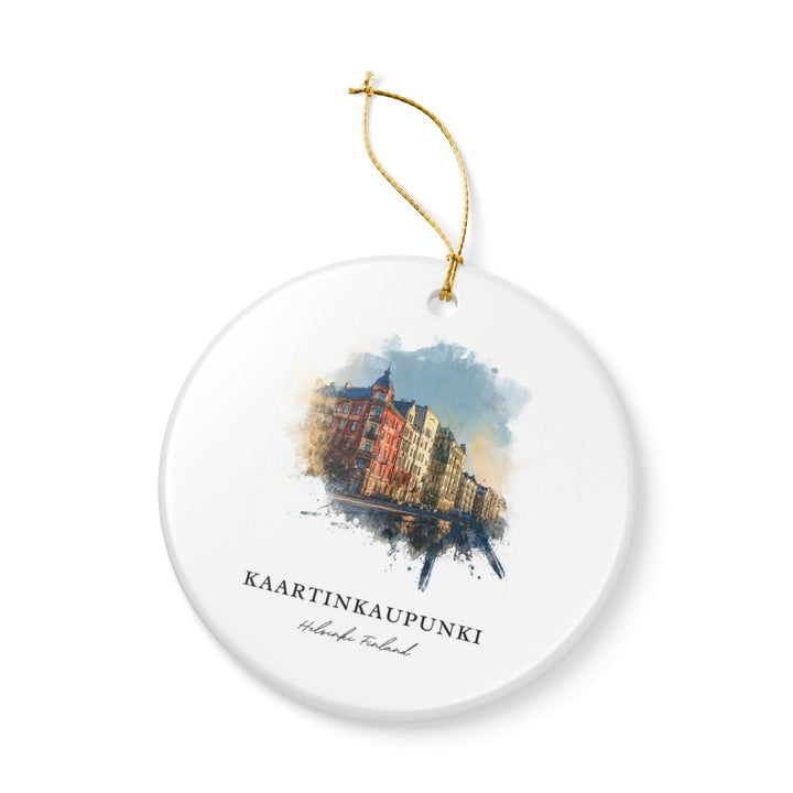 Kaartinkaupunki Helsinki Finland Ornament: Unique Kaartinkaupunki Helsinki Souvenir, Kaartinkaupunki Helsinki Finland Xmas Decor, and Authentic Kaartinkaupunki Helsinki Gift
