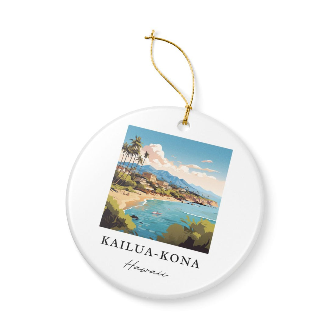 Kailua-kona Hawaii Ornament | Christmas Travel Souvenir Gift