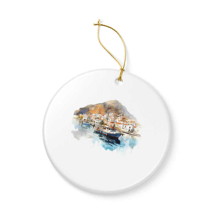 Kalymnos Greece Ornament: Unique Kalymnos Greece Souvenir, Kalymnos Greece Xmas Decor, and Authentic Kalymnos Greece Gift
