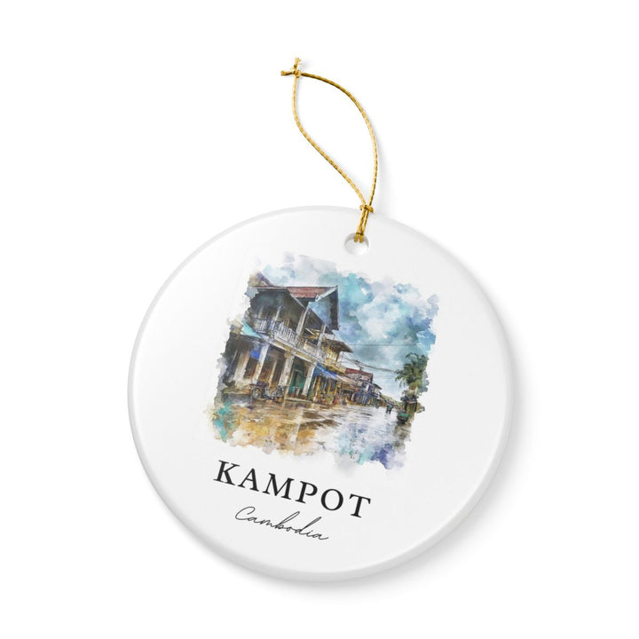 Kampot Cambodia Ornament: Unique Kampot Souvenir, Kampot Cambodia Xmas Decor, and Authentic Kampot Gift