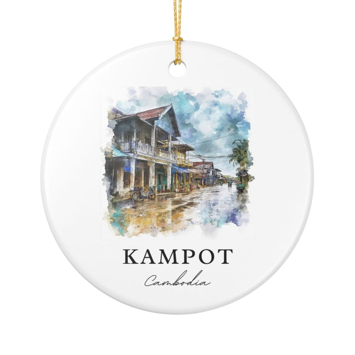Kampot Cambodia Ornament: Unique Kampot Souvenir, Kampot Cambodia Xmas Decor, and Authentic Kampot Gift
