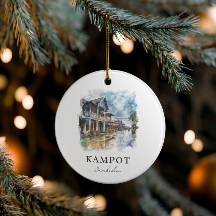 Kampot Cambodia Ornament: Unique Kampot Souvenir, Kampot Cambodia Xmas Decor, and Authentic Kampot Gift