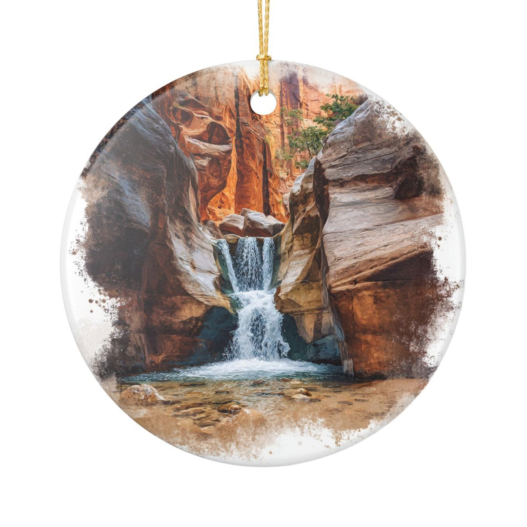 Kanarra Falls Utah USA Ornament: Unique Kanarra Falls Souvenir, Kanarra Falls Utah Xmas Decor, and Authentic Kanarra Falls Gift