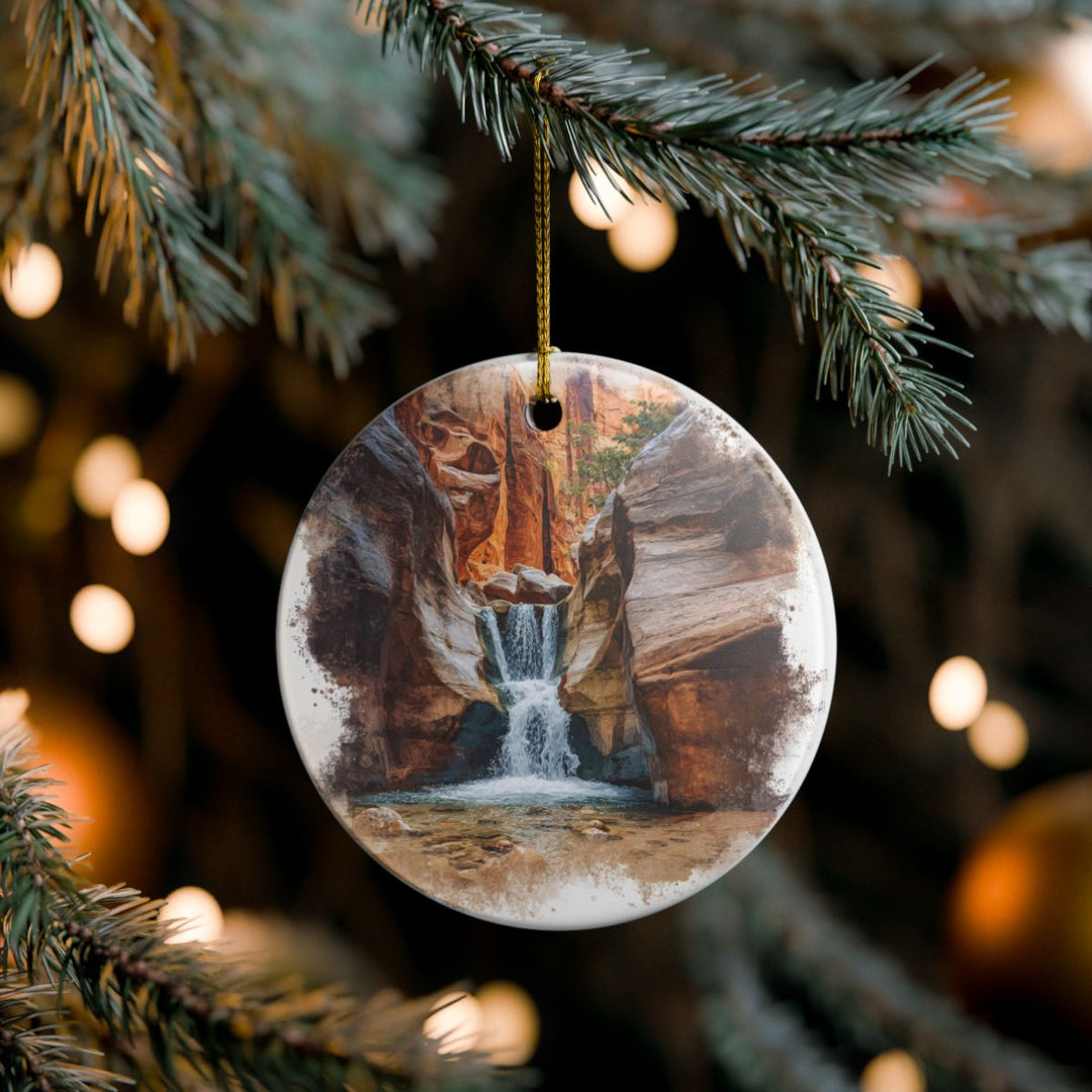 Kanarra Falls Utah USA Ornament: Unique Kanarra Falls Souvenir, Kanarra Falls Utah Xmas Decor, and Authentic Kanarra Falls Gift
