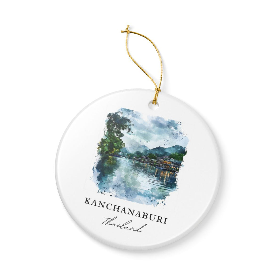 Kanchanaburi Thailand Ornament: Unique Kanchanaburi Souvenir, Kanchanaburi Thailand Xmas Decor, and Authentic Kanchanaburi Gift