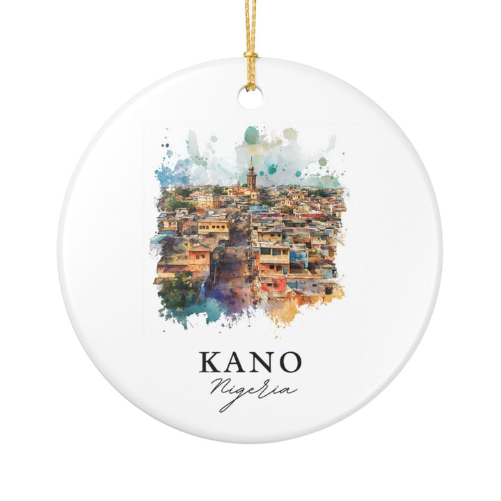 Kano Nigeria Ornament: Unique Kano Souvenir, Kano Nigeria Xmas Decor, and Authentic Kano Gift