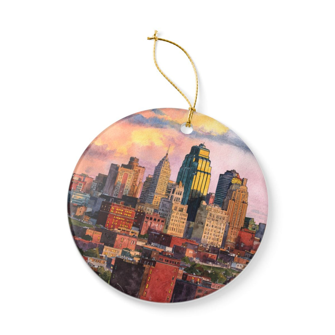 Kansas City Missouri USA Ornament: Unique Kansas City Souvenir, Kansas City Missouri Xmas Decor, and Authentic Kansas City Gift