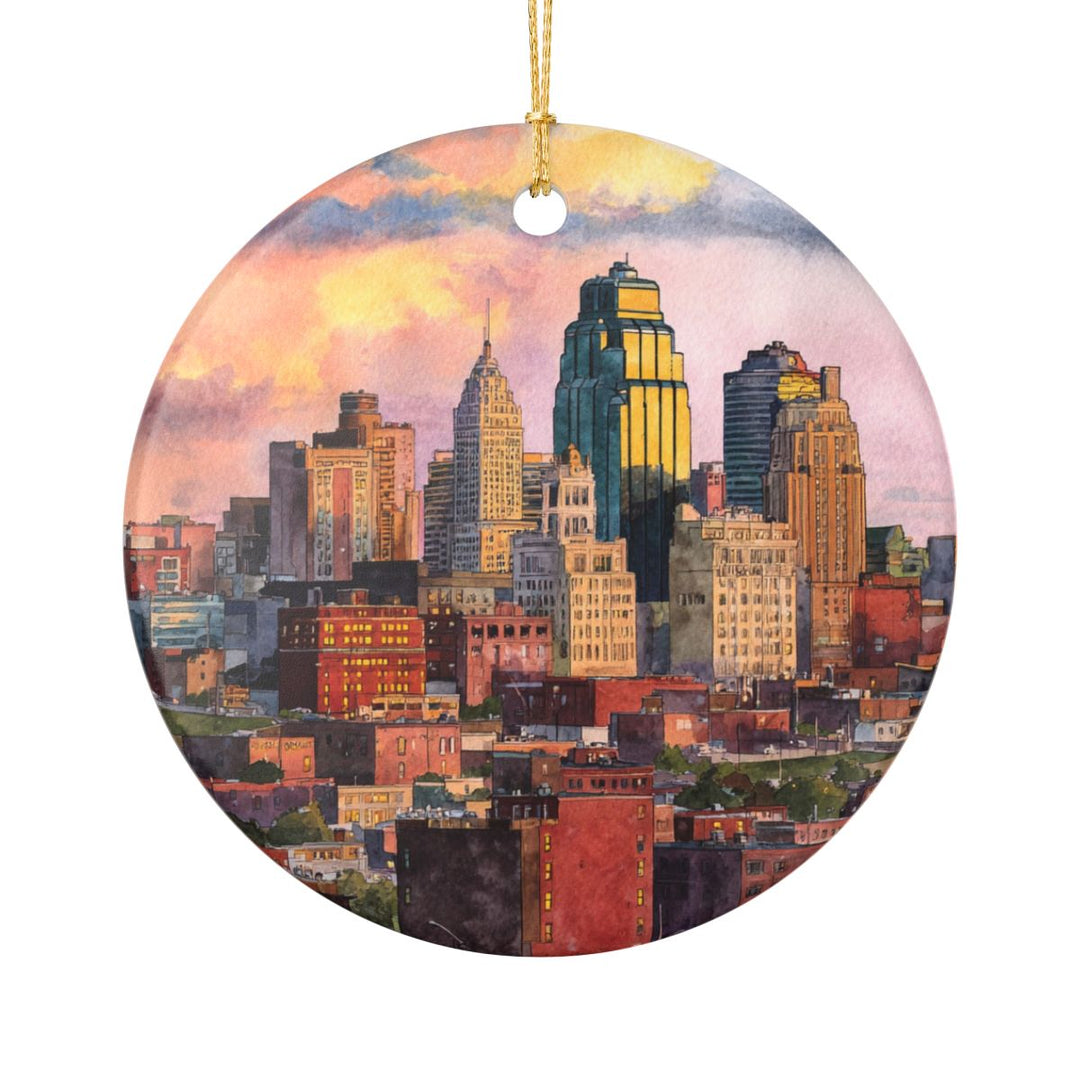 Kansas City Missouri USA Ornament: Unique Kansas City Souvenir, Kansas City Missouri Xmas Decor, and Authentic Kansas City Gift