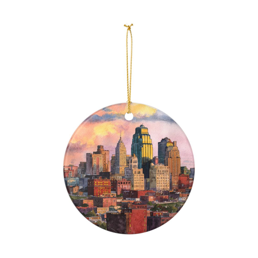 Kansas City Missouri USA Ornament: Unique Kansas City Souvenir, Kansas City Missouri Xmas Decor, and Authentic Kansas City Gift